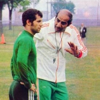 Mohajerani and Team Melli Captain Ali Parvin