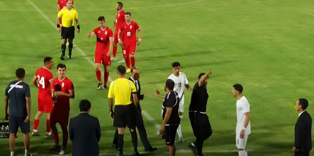 Afghan players leaving the pitch