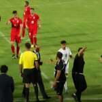 Afghan players leaving the pitch